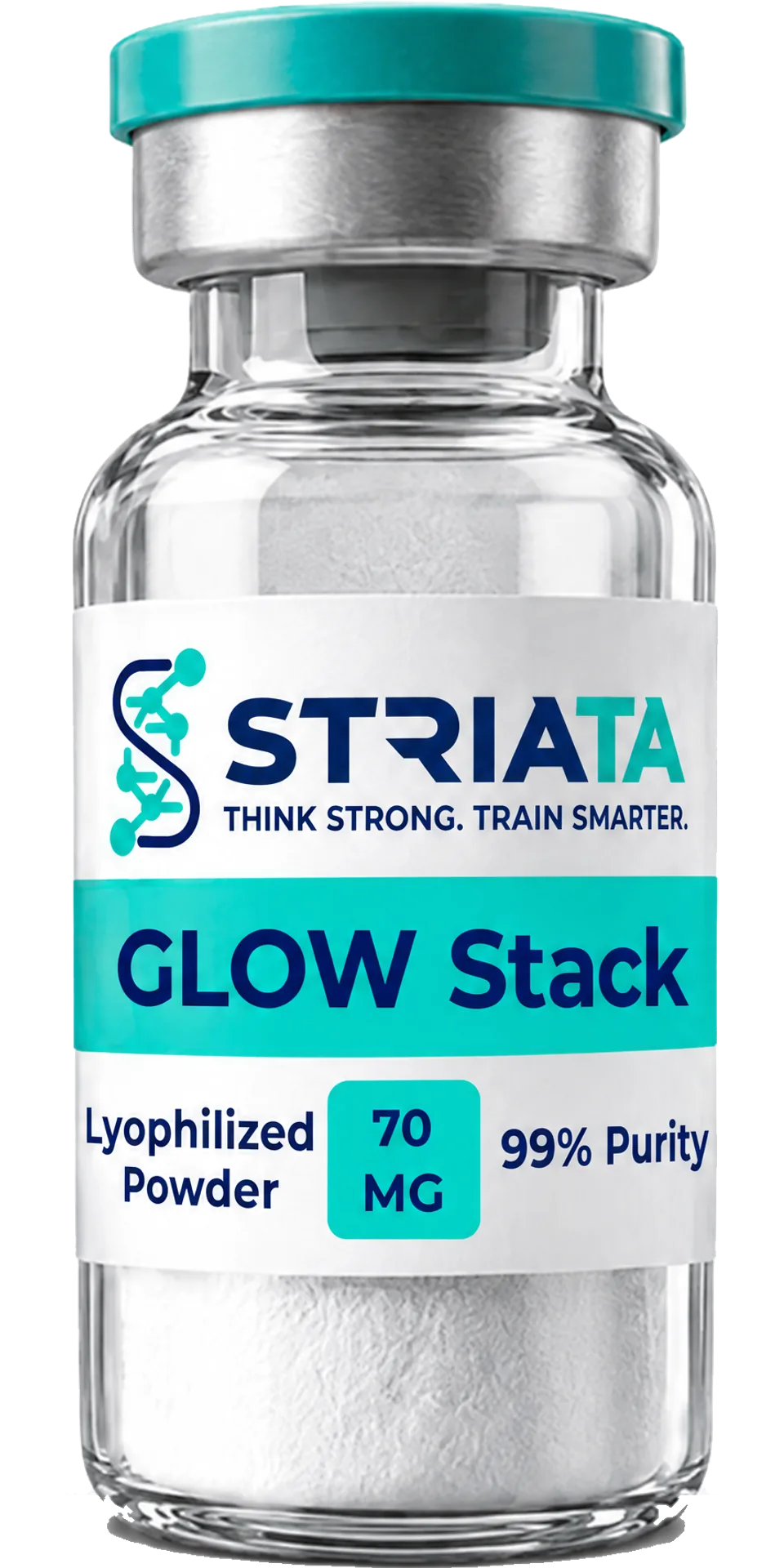 GLOW Stack (GHK-Cu+BPC+TB) vial from STRIATA